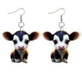 thumbnail image 3 of CILENON Pearl Cute Cartoon Cow Earrings Pendant Earrings Ladies Earrings Jewelry 1Pcs (G,One Size), 3 of 6