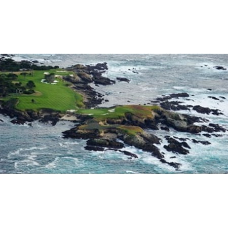 Golf course on an island Pebble Beach Golf Links Pebble Beach Monterey County California USA Canvas Art - Panoramic Images (42 x (Best Links Golf Courses In The Us)