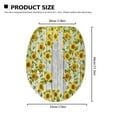 thumbnail image 5 of ZIATUBLE Sunflower Toilet Lid Seat Cover Wood Stripes Toilet Seat Covers with Elastic Edge Toilet Lid Cover Round Toilet Protector Cover Decorative Toilet Seat Covers Lids Home Decor, 5 of 6