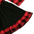 thumbnail image 3 of Christmas Baby Girls Tutu Dress Red Plaid Checked Ruffle Long Sleeve Dresses Tops Party Princess Ruffle Tutu Dresses Winter Fall Clothes, 3 of 7