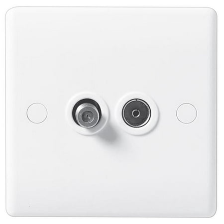 

BG - 2 Gang Satellite + Coaxial Socket White