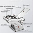 thumbnail image 3 of Pasta Machine, Electric Stainless Steel Pasta Maker with Pasta Cutter for Household Noodle Rolling Machine Semi-automatic Dumplings Wonton Maker 110V, 3 of 8