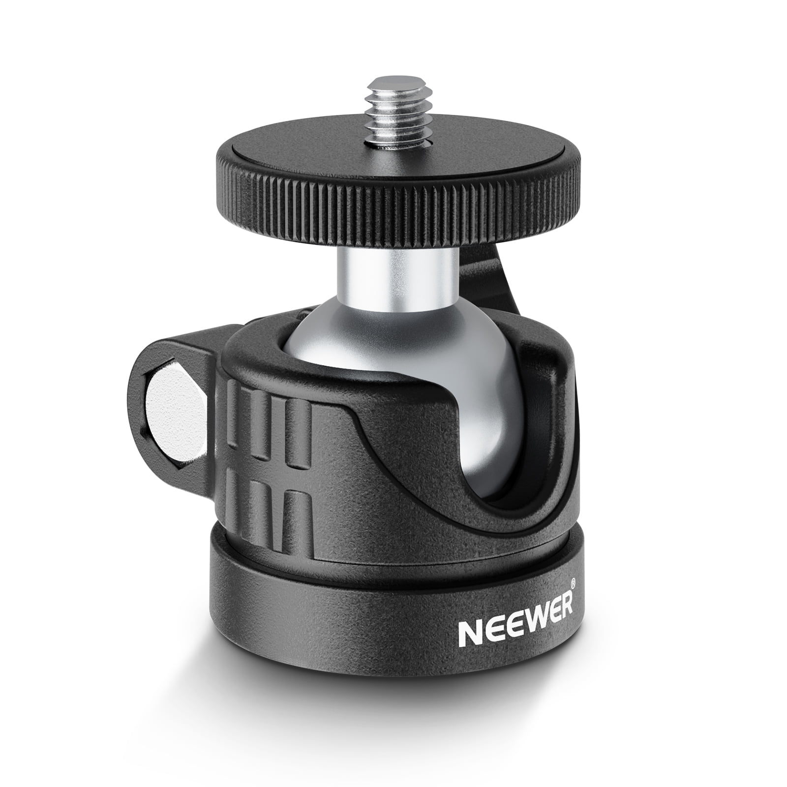 VidPro BH-3 Mini Ball Head - 360° Swivel, 90° Tilt, 1/4-20 & 3/8 Threads For Camera, Flash, Microphone