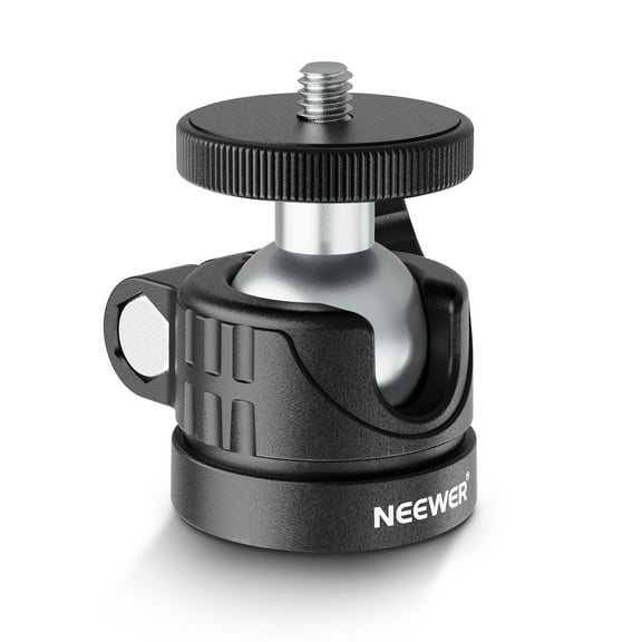 Neewer GM01 Mini Ball Head - 360° Swivel & 90° Tilt, 1/4" Screw, Holds 4.4lb for DSLR/Phone/Lights, Compact Tripod Mount