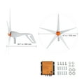 thumbnail image 3 of KFFKFF Wind Turbine Generator 500W, 12V Windmill Kit, Quintuple-Blade Power Producer with MPPT Regulator, Modifiable Windward Orientation & 2.5m/s Initiation Wind Velocity, 3 of 9