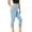 B163 Light Blue womens leggings clearance under $5, variant on Leggings for Women under $5! Cagogo Capri Leggings for Women with Pockets Stretch High Waisted Tummy Control Yoga Capris Casual Summer No See Through Buttery Soft Crop Yoga Pants