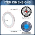 thumbnail image 3 of Unique Bargains Car Wheel Hub Centric Rings OD 110.1mm to ID 79.6mm Wheels Center Shaft Shock Absorbing Hubrings Aluminium Alloy Silver Tone Durable, 3 of 7