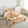 thumbnail image 3 of Feelyou Brown Kawaii Capibara Full Size Comforter Sets, Kawaii Fast Food Bedding Comforter Set, Teens Boys Girls Kids Reversible Bedding Sets, Microfiber Bedroom Decor, 3pcs, 3 of 8