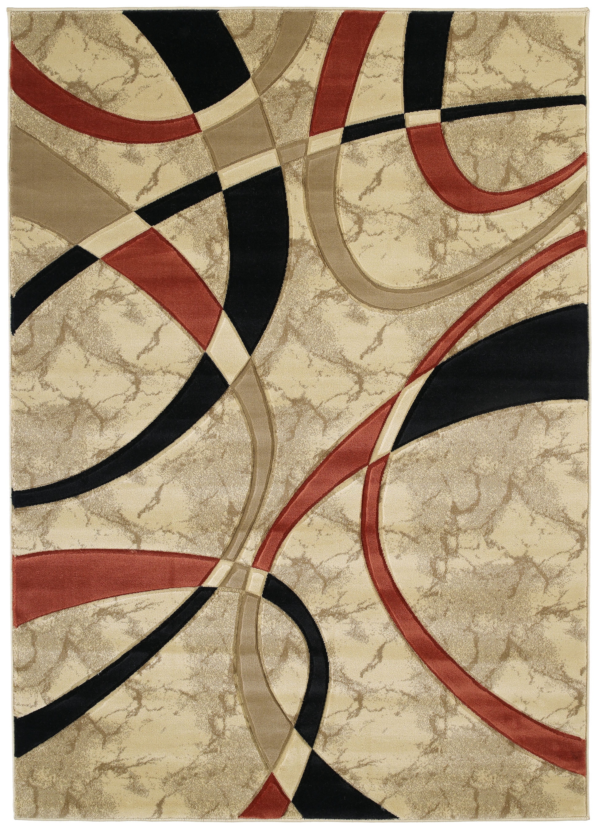 United Weavers Charlize Avery Geometric Cream Woven Polypropylene Area Rug or Runner