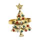 thumbnail image 2 of Puntoco Broche de servilleta de árbol de Navidad de metal para Navidad, anillo para servilleta, broche de servilleta de Navidad, anillo de tela con incrustaciones de diamantes, 2 of 6
