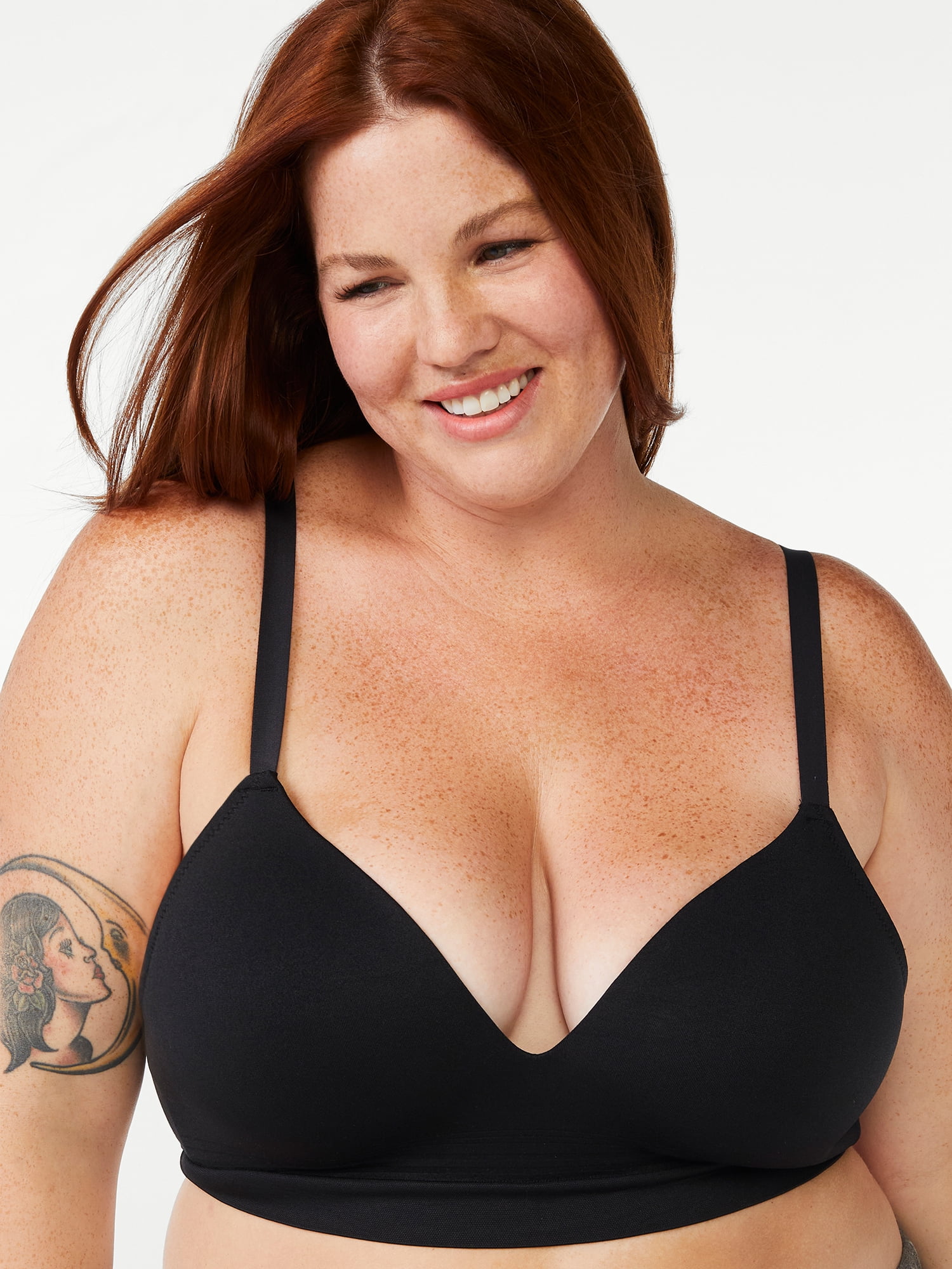 Joyspun Women's Seamless Light Lift Wire Free Bra, Sizes S to 3XL