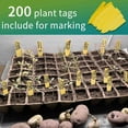 thumbnail image 3 of 200Cells Seedling Start Trays with Drain Holes,20pcs Peat Pots Seedling Pots Biodegradable,Seedling Starter Kit,Organic Germination Plant Starter Trays(200xLabels,2xTransplant Tools,1xSpray Bottle), 3 of 7