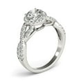 thumbnail image 2 of 14k White Gold Entwined Split Shank Diamond Engmt Ring 1 1/2 cttw SZ 8, 2 of 4