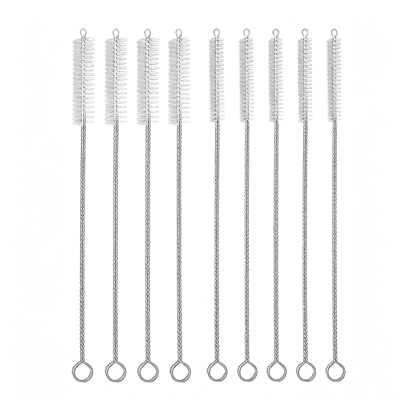 ACDANC Straw Cleaner Brush Set, 8-Piece Long Cleaning Brush for Straws on Tumbler, Water Bottle, Sippy Cup, and Pipes, Tubes Or Hummingbird\U2002Feeders