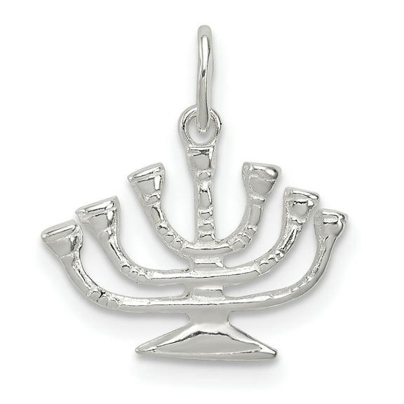 925 Sterling Silver Menorah Charm Pendant