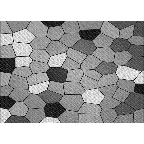 Ahgly Company Machine Washable Indoor Rectangle Transitional Gray Cloud Gray Area Rugs, 2' x 5'