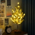 thumbnail image 5 of Chmadoxn Green Leaf Birch Tree with LED Lights, Artificial Tree Lamp, DIY Birch Tree with LED Lights, Lighted up Tree Lamp Battery Powered, Light Spirit Tree for Table Home Wedding Bedroom Christmas, 5 of 7
