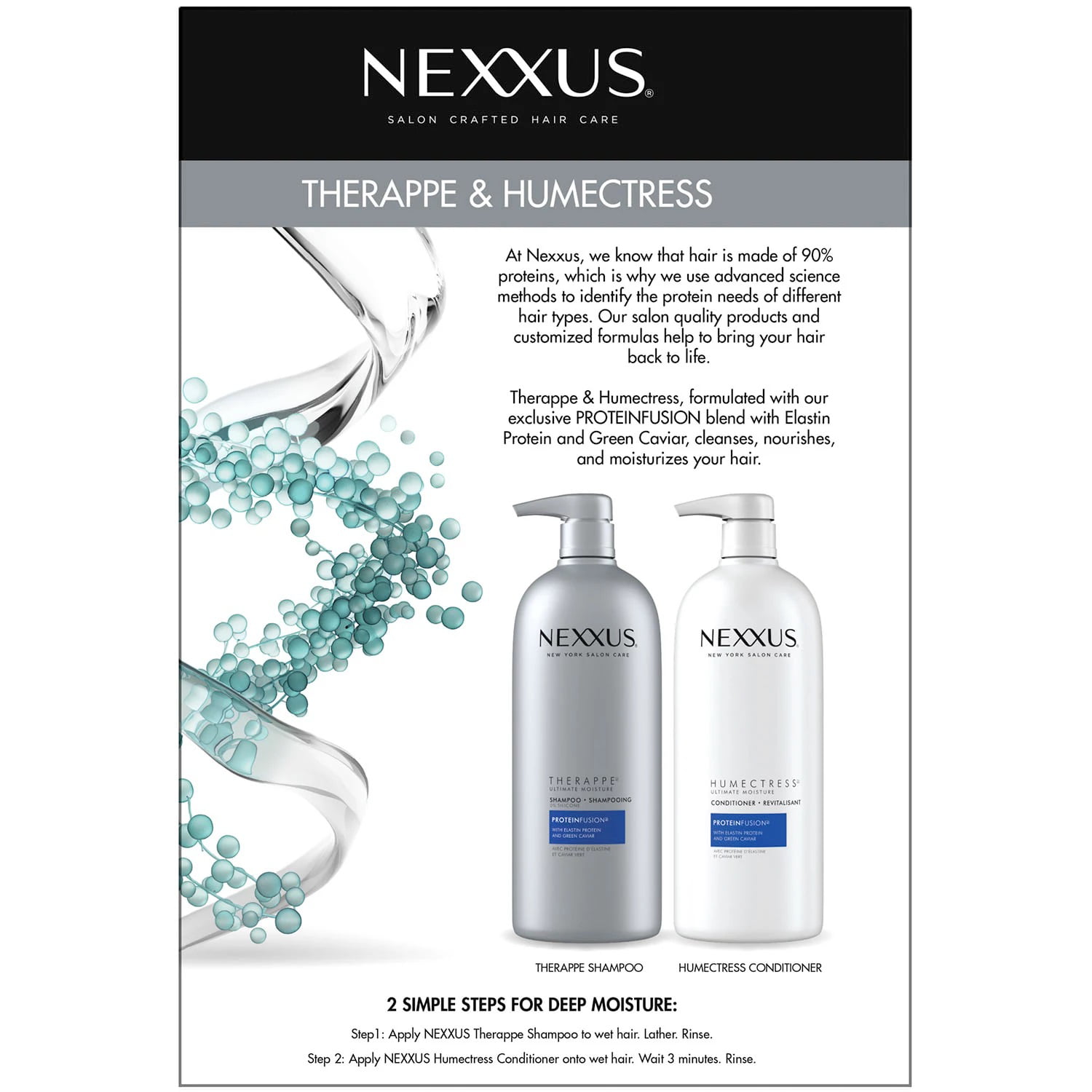 Nexxus Shampoo & Conditioner Combo Pack, Therappe Humectress, Caviar  Complex, 13.5 Oz Each Reviews 2023