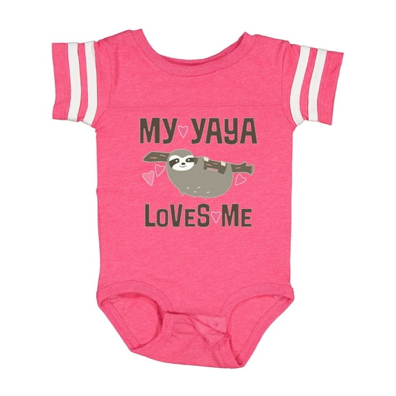 Inktastic My Yaya Loves Me Sloth Girls Baby Bodysuit
