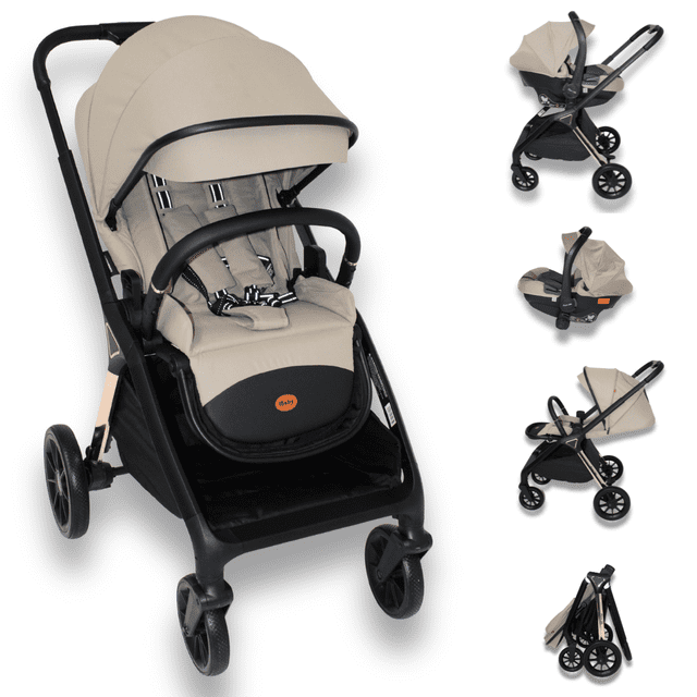 Capri DLX travel system mango ajustable +portabebé autoasiento gris