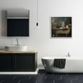 thumbnail image 4 of Tiger in Floral Bathtub White Framed Giclee Art, 24 x 24, 4 of 8
