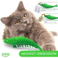 thumbnail image 4 of Cat Toothbrush Catnip Toy - Durable Hard Rubber - Cat Dental Care, Cat Interactive Toothbrush Chew Toy (1-Pack Green), 4 of 6