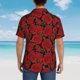 thumbnail image 4 of Fotbe Rose Flowers Camisa Hawaiana para Hombre Unisex – Camisa Casual de Verano con Botones de Manga Corta de Algodón y Lino,Medium, 4 of 7