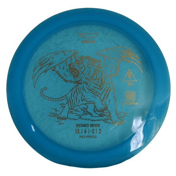 Yikun Discs - QI - High Speed Disc Golf Distance Driver - Translucent Phoenix Line Plastic (Blue)
