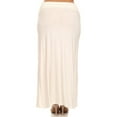 thumbnail image 3 of Women's Plus Size Flowy Solid Maxi Skirt for Everyday Wear, 3 of 4