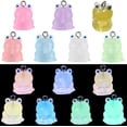 thumbnail image 2 of 1 Box 28Pcs Luminous Mini Animals Frog Charms Luminous Mini Frogs Charms Miniature Figurines Frogs Glow in The Dark Animals Miniature Luminous for Fairy Garden DIY Craft Party Home Decor for making, 2 of 6