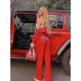 thumbnail image 4 of Velour Juicy Sewing Suit Hoodies Velvet Zipper Sweatshirt And Pants Set Sportswear 2023 Women's Spring/fall Tracksuit Crop Topbest Gift For Christmas, 4 of 5