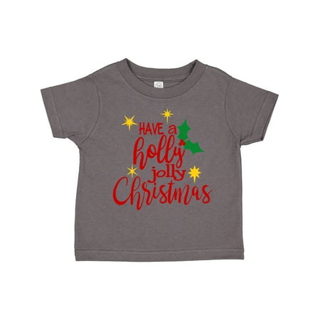 

Inktastic Holly Jolly Christmas with Yellow Stars Gift Toddler Boy or Toddler Girl T-Shirt