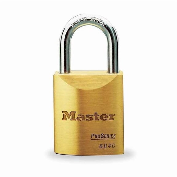 Master Lock Keyed Padlock, 29/32 in,Rectangle,Gold 6840KA10G201
