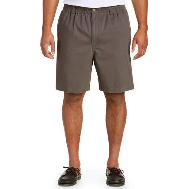 Harbor Bay by DXL Big and Tall Men's ElasticWaist Shorts, Charcoal, 5X