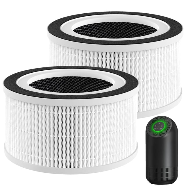 2 Pack Hepa Replacement Filter Compatible with Afloia Fillo/Halo/for Mooka Allo, 3-in-1 HEPA Filtration for Afloia Air Puri-fier Filter Rep