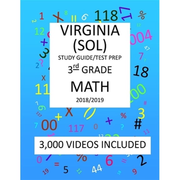 Pre-Owned 3rd Grade VIRGINIA SOL, 2019 MATH, Test Prep: : 3rd Grade VIRGINIA STANDARDS of LEARNING 2019 MATH Test Prep/Study Guide (Paperback)