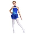 thumbnail image 2 of iiniim Kids Girls Figure Ice Skating Sequin Dance Dress Sleeveless Mesh Tutu Dress, 2 of 7