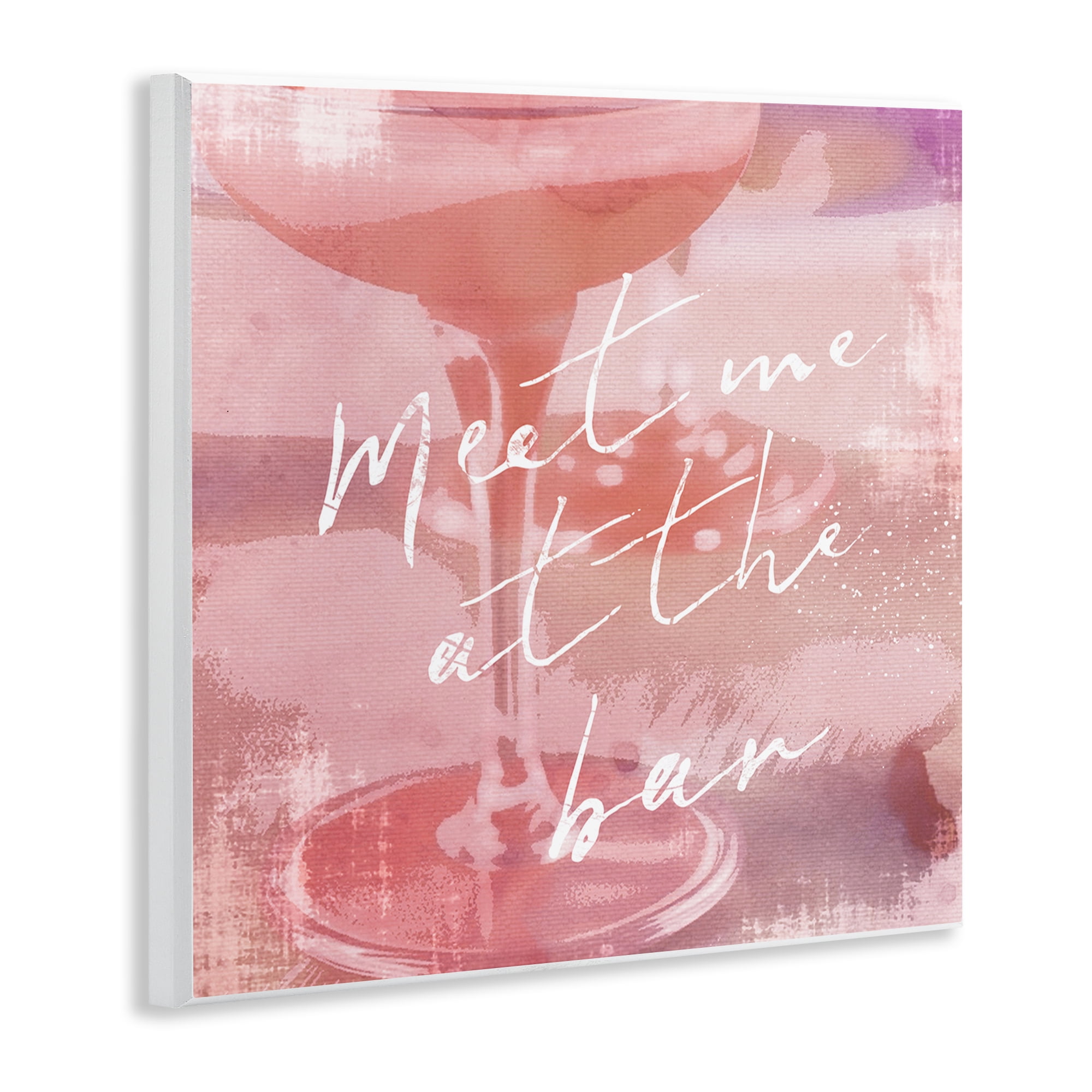 Stupell Industries Meet Me at Bar Martini Food & Beverage Painting Unframed Art Print Wall Art, 12 x 12