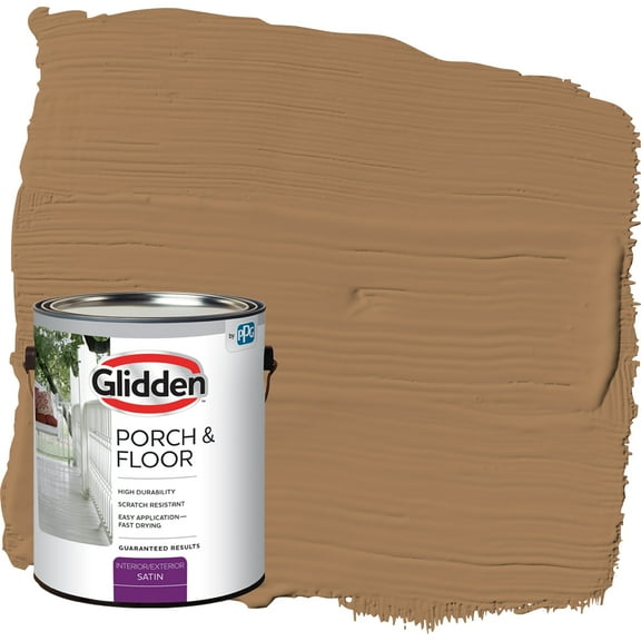 Glidden Porch & Floor 1 gal. Cinnamon Crucnh Satin Interior/Exterior Paint with Primer