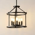 thumbnail image 7 of SAFAVIEH Navassa 5-Light LED Black Iron Pendant Light with Shade, 7 of 7