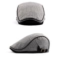 thumbnail image 5 of DOPI Stylish Hats Men/Women Cotton Solid Color Hats Casul Breathable Sun Hats Adjustable Beret, 5 of 6