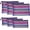 Purple, variant on 6 Pcs Striped Mesh Zipper Pouches Colorful Makeup Bag See Through Cosmetics Travel Multipurpose File Document Bags Small Skincare Pouch Make up Tool Nylon Toiletries Purple -