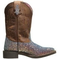 thumbnail image 3 of Smoky Mountain Western Boots Girls Ariel Leather Glitter Pastel 3077C, 3 of 6