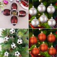 thumbnail image 6 of 6PCS Christmas Balls Ornaments Sports Theme Mini Football Xmas Balls for Xmas Tree Home Holiday Party Decorations (2.36" in Dia), 6 of 7