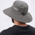 thumbnail image 4 of HARGLESMAN Men Sun Hat Sun Protection Wide Brim Bucket Hat Waterproof Foldable Boonie Hat, 4 of 7