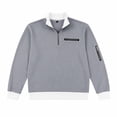 thumbnail image 5 of Jessboyy Mens Sweatshirts no Hood Long Sleeve Quarter Zip Pullover Work Casual Golf Waffle Knit Pullover Shirts Collared Sweatshirt Fall Winter Gray,L, 5 of 6