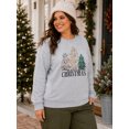 thumbnail image 5 of DEXIO Plus Size Christmas Sweatshirts for Women Merry Long Sleeve Tee Crewneck Pullover Tops,4X, 5 of 17