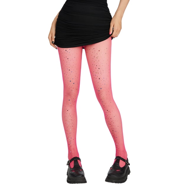 xiaxaixu Leggings Bas Résille pour Femmes Collants Transparents Colorés à Strass pour Robe Rendez-Vous Tenue de Boîte de Nuit