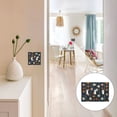 thumbnail image 7 of Yayeee Toggle Light Switch Wall Plate 3-Gang 6.37"x4.48" Decorative Outlet Cover, Orange Checkered Pattern, 7 of 7
