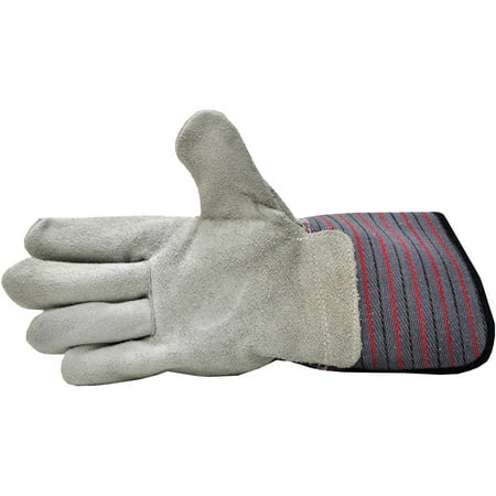 G & F Leather Palm Work Gloves with Extra Long Cuff,